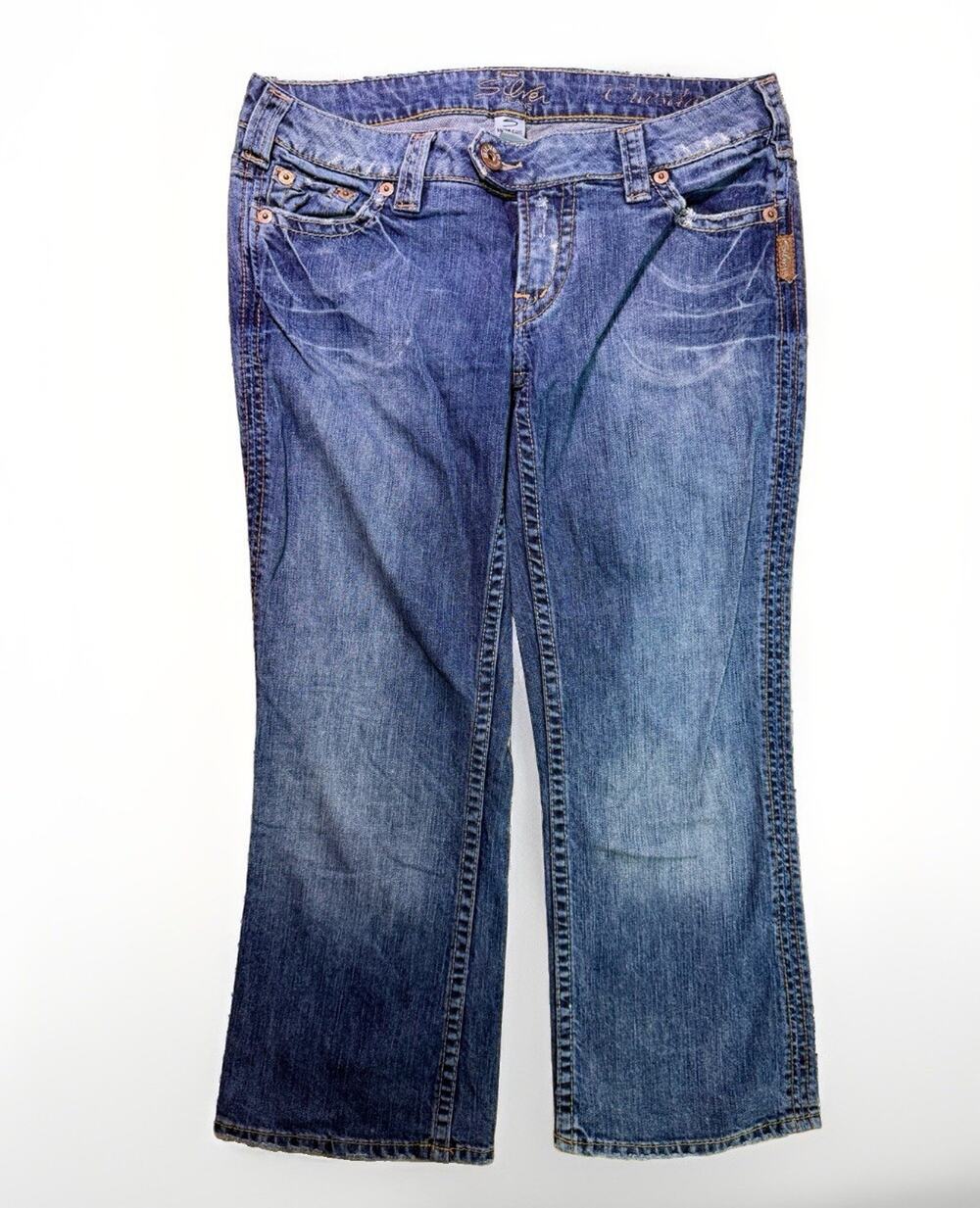 Vintage Silver Jeans ‘Tuesday’ Canada Maple Leaf Low Rise 90s Style Sz 30 (C17)